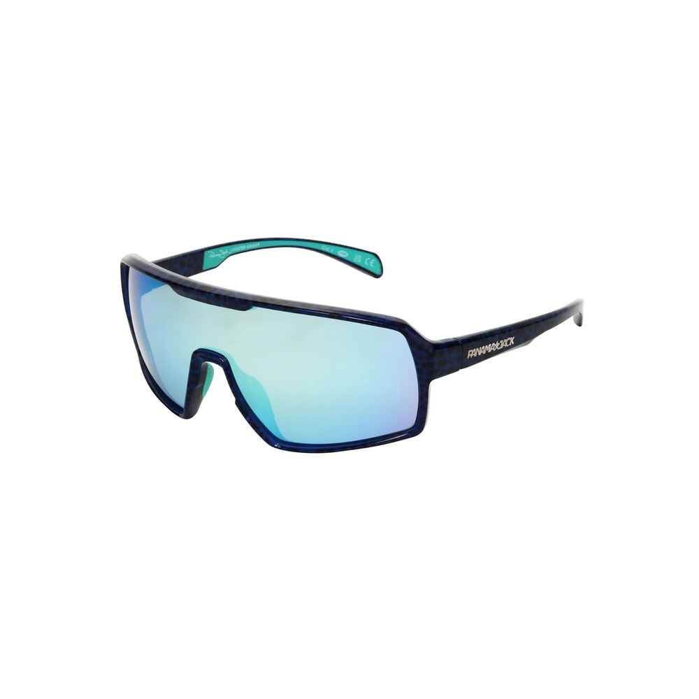 Panama Jack x Foster Grant Bold‎ Blue Surf Shield Wrap Sunglasses UVA-UVB SS10